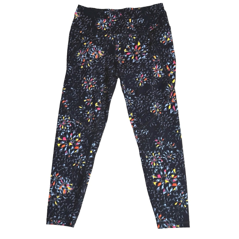 Sweaty Betty Power 7/8 Workout Leggings Kaleidoscope Black Multi Color Womens 8